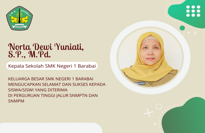 Selamat dan Sukses kepada siswa-siswi yang diterima di Perguruan Tinggi jalur SNMPTN SNMPN