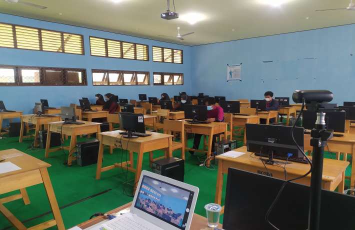 Pelaksanaan Sertifikasi Internasional  Kemampuan Bahasa Inggris TOEIC 2021 di SMKN 1 Barabai